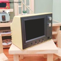 Springevensuper 1: 12 Nhà Búp Bê Thu Nhỏ Tivi Video Có Thể Chơi Được Mô Hình Truyền Hình Mini Phòng Khách Thiết Bị Gia Dụng Trang Trí Đồ Chơi Nhà Búp Bê Phụ Kiện Springevensuper