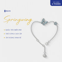 Springwing - Lắc Tay - Ngọc Trai Xanh Alice - Bạc Ý Mạ Vàng Trắng