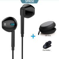 SPRISE Noise Cancelling Wired Earphone With Mic Metal Original Stereo Bass In-Ear Earfon Earpiece Headset Earfone Gaming