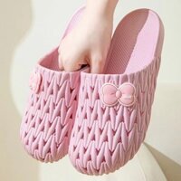 SPT009 - Dép sục nhựa Hàn Quốc, dép Croc phối nơ - thoáng khí, chống trơn trượt - Hồng                          - 37882356                                                       Yêu thích
