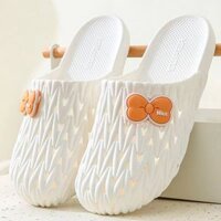 SPT009 - Dép sục nhựa Hàn Quốc, dép Croc phối nơ - thoáng khí, chống trơn trượt - Trắng                          - 37882355                                                       Yêu thích