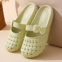 SPT010 - Dép sục nhựa Hàn Quốc, dép Croc phối nơ - thoáng khí, chống trơn trượt - Xanh rêu                          - 37882383                                                       Yêu thích