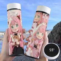 Spy×family ANYA forger Bình giữ nhiệt thông minh cốc nước hiển thị nhiệt độ cầm tay bằng thép không gỉ dung tích lớn