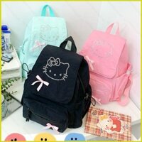 Squ3 Hello Kitty Ba Lô Cho Học Sinh Dung Tích Lớn Nhẹ Thời Trang Nữ Hoạt Hình Túi Đi Học