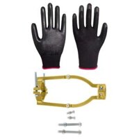 Square Hole Drill Fixed Bracket Set and Gloves for Drill Machine - Style B