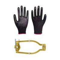 Square Hole Drill Fixed Bracket Set and Gloves for Drill Machine - Style A