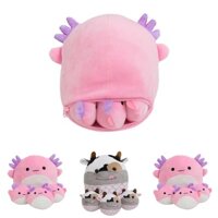 Squishmallow Bộ Búp Bê Nhồi Bông axolotl Hình Động Vật Mềm Mại Làm Quà Tặng Giáng Sinh Cho Bé