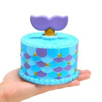 Squishy - Bánh kem nơ xanh ngộ nghĩnh (11x11cm) / Hello Baby hanhshop21