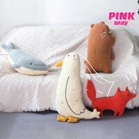 Squishy Cá Voi Xanh Lông Tơ Mềm Cá Sấu Gấu Bông Sang Trọng Đồ Chơi Khủng Long Xanh Hoạt Hình Kỳ Lân Màu Hồng Lớn Chim Biển Ôm Gối Bé Gái Trẻ Em Bé Trai Quà Tặng