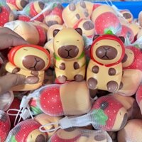 Squishy capybara đeo rùa 603