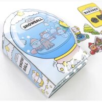 |SQUISHY GIẤY HANDMADE| Squishy quả cầu tuyết dễ thương ella house