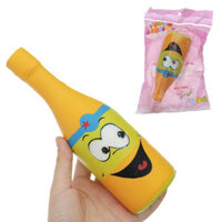 Squishy Jumbo Yellow Beer Bottle 20cm Slow Rising Soft Collection Gift Decor Toy