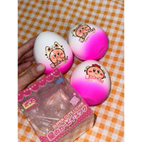 Squishy Kirby hình quả trứng chính hãng. Squishy đáng yêu, bóp xã stress, có độ đàn hồi. Kèm hộp như hình