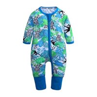 SR373 Sơ Sinh Bé Trai Bé Gái Cotton Rompers Dài Tay Fox In Áo Liền Quần Ngủ Cho Bé Bộ Trang Phục Áo Liền Quần Bé BEBE Quần Áo