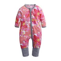 SR373 Sơ Sinh Bé Trai Bé Gái Cotton Rompers Dài Tay Fox In Áo Liền Quần Ngủ Cho Bé Bộ Trang Phục Áo Liền Quần Bé BEBE Quần Áo