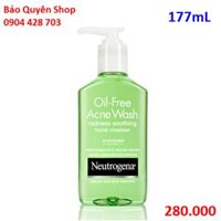 SRM trị mụn da nhạy cảm Neutrogena Oil-Free Acne Wash