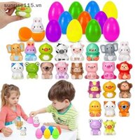 Srvn 12 / 24 CHIẾC Trứng Phục Sinh Đồ Chơi Squishy Tăng Chậm, Tide Pick Stuffed EasterEggs, Tidepick EasterEggs Dành Cho Trẻ Em.