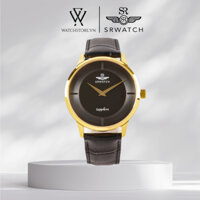 SRWatch SG3004.4601CV Đồng Hồ Nam Màu Đen Kim Vàng Mặt Kính Sapphire 40mm Kháng Nước Dây Da Đen Chính Hãng