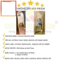 ss Gương toàn thân treo tường, gương di động khung gỗ tự nhiên, kích thước 45x120, 50x160, 60x170cm MIRRORTOCTOC