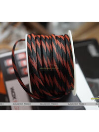 [SS originality] Gen (lưới) xác rắn bọc ngoài dây điện 8mm, màu đỏ sọc đen, loại dày