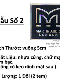 [SS originality] Tem Loa Martin chữ vàng, giá 2 tem 5cm - MrG | tem martin, tem dán thùng loa marti