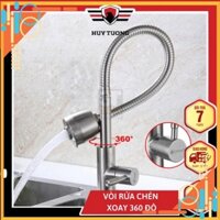 ss Vòi rửa chén Inox SUS 304, vòi rửa bát inox cao cấp siêu bền bĩ, dày, chắc chắn, chất lượng tuyệt vời - Huy Tưởng