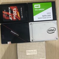 ssd 120gb cũ, hàng bóc máy sức khỏe tốt, cài phần mềm theo yêu cầu