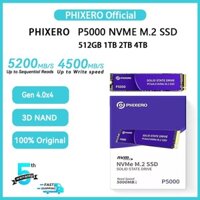 Ssd chơi game PHIXERO P5000 5000MB / s NVMe M.2 2280 1TB 2TB 4TB Đĩa cứng thể rắn bên trong M2 PCIe 4.0x4 2280 Ổ SSD cho PC máy tính xách tay PS5