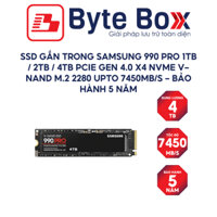 SSD gắn trong Samsung 990 PRO 1TB/2TB/4TB PCIe Gen 4.0 x4 NVMe V-NAND M.2 2280 upto 7450MB/s