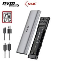 SSK Vỏ SSD M.2 SSD NVME Vỏ USB3.2 Gen2 10Gbps NVMe PCI-E SSD 2242 2260 2280