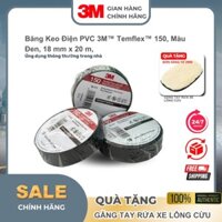 [SSPIC199K - GIẢM 10% ] Băng Keo Điện PVC 3M™ Temflex™ 150, Màu Đen, 18 mm x 20 m