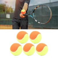 Ssrroo Dauz Tennis Ball Set 5 Bóng cao su đàn hồi TUYỆT VỜI TUYỆT VỜI TUYỆT VỜI TUYỆT VỜI Dễ dàng giữ trò chơi văn phòng đường kính 6cm (Orange)
