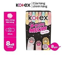 [SSSS] Lốc 8 Băng vệ sinh Kotex MiniMeow Siêu mềm siêu mỏng cánh 8 miếng