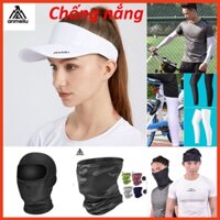 Ssửa Chống nắng lụa mát chính hãng Anmeilu Mũ trống cao cấp Ống tay chống nắng Ống chân chống nắng Khăn c