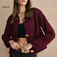 St Áo khoác Cardigan dệt kim Áo len Cardigan dệt kim thời trang dành cho nữ có túi Áo len cổ chữ O dài tay Áo khoác màu trơn Thiết kế ngực đơn hợp thời trang