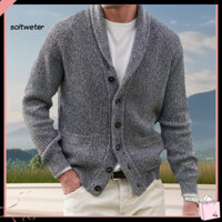 St Slim-fit Áo Len Nam Dệt Kim Áo Len Nam Dệt Kim Áo Len Có Túi Áo Khoác Cổ Xuống Thời Trang Cho Thời Trang Đông Nam Á