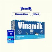 ST Vinamilk 100% ít đường 110ml – Lốc