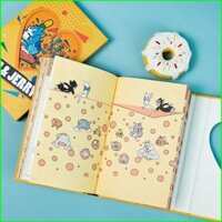 St1 Tom Và Jerry Hoạt Hình Tô Màu Trang Nhật Ký Sách Quà Tặng Cho Trẻ Em Từ Tính Gấp Ba Notebook Văn Phòng Phẩm