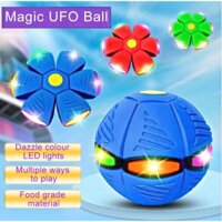 St2 Hàng có sẵn Bóng đĩa bay ma thuật UFO Bóng đĩa ném phẳng có đèn LED Đồ chơi bóng thể thao trẻ em ngoài trời