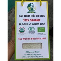 [ST25 ORGANIC] Gạo ST25 Hữu Cơ 2Kg - Thương Hiệu Gạo Ông Cua - Cơm mềm dẻo, thơm nhẹ