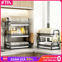 STA-kệ chạn úp chén đũa đa năng kèm 2 khay hứng nước