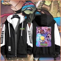 Sta6 Naruto Uzumaki Naruto Thiếu Niên Đột Biến Ninja Rùa Áo Dây Kéo Áo Khoác Áo cardigan Áo Len Dài Tay Cosplay