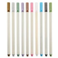 STA6551 10Pcs Metal Pen Painting Watercolor Pen Brush Marker Pen Set for Drawing Design Art Marker Supplies