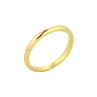 Stackable 10k Yellow Gold Mid Finger Band Above The Knuckle Midi Ring