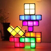 Stackable Tetris Style LED Light 7 Colour 3D Tangram Light Night Lights