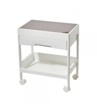 STACKO Kệ để đồ 2 tầng 1 ngăn kéo bằng nhựa có bánh xe TILLA Thái Lan W41xD26xH47cm màu trắng