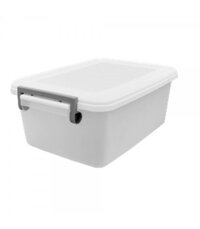 STACKO thùng đựng đồ 50L bằng nhựa có nắp AZ Thái Lan W66.5xD44.8xH24.6 Cm màu trắng