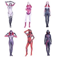 Stacy Spider Gwen Trang Phục Nọc Độc Cosplay Cô Gái Nữ Áo liền quần Halloween Người Nhện