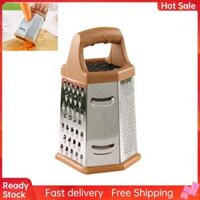 Stainless Steel Box Grater Vegetable Slicer 6 Sides Non Slip Vegetable Chopper for Kitchen