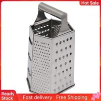 Stainless Steel Box Grater Multi-function 6-Sided Grater with Handle for Cheese Vegetables Ginger